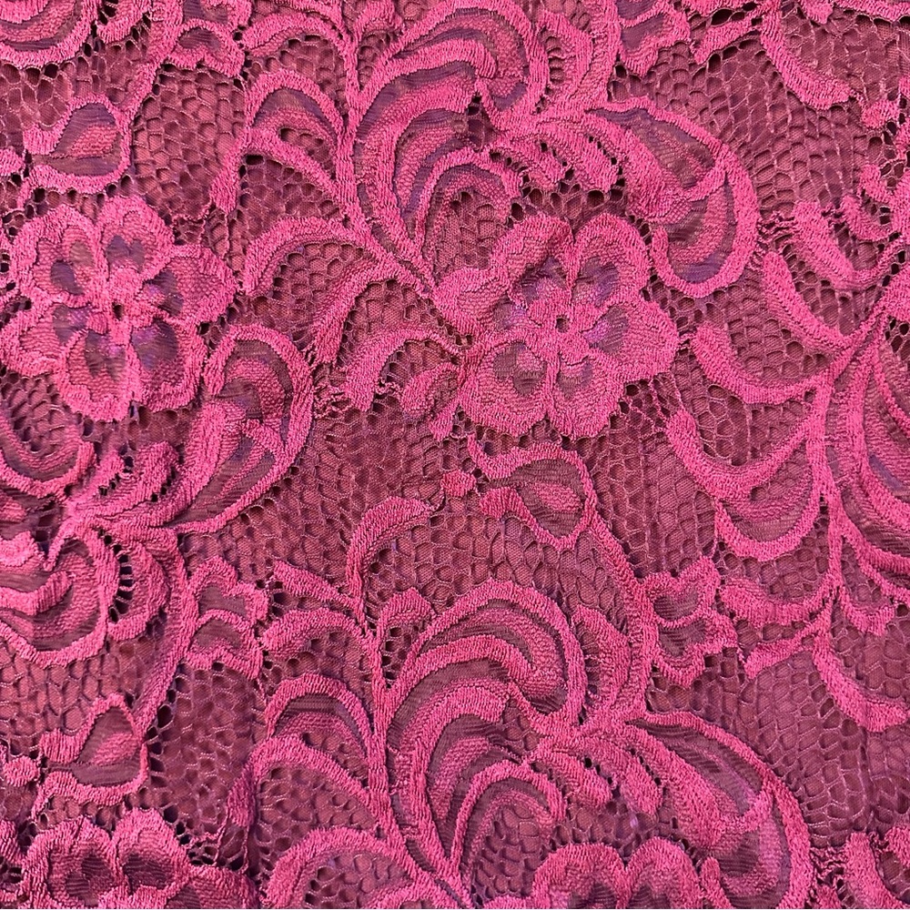 Ambiance Red Off-Shoulder Lace Dress small - Picture 3 of 5